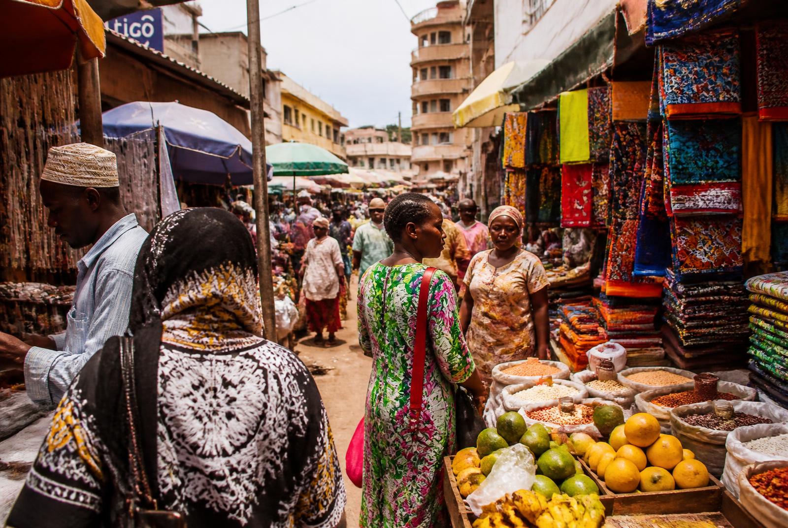 Lokale markt in Dar es Salaam